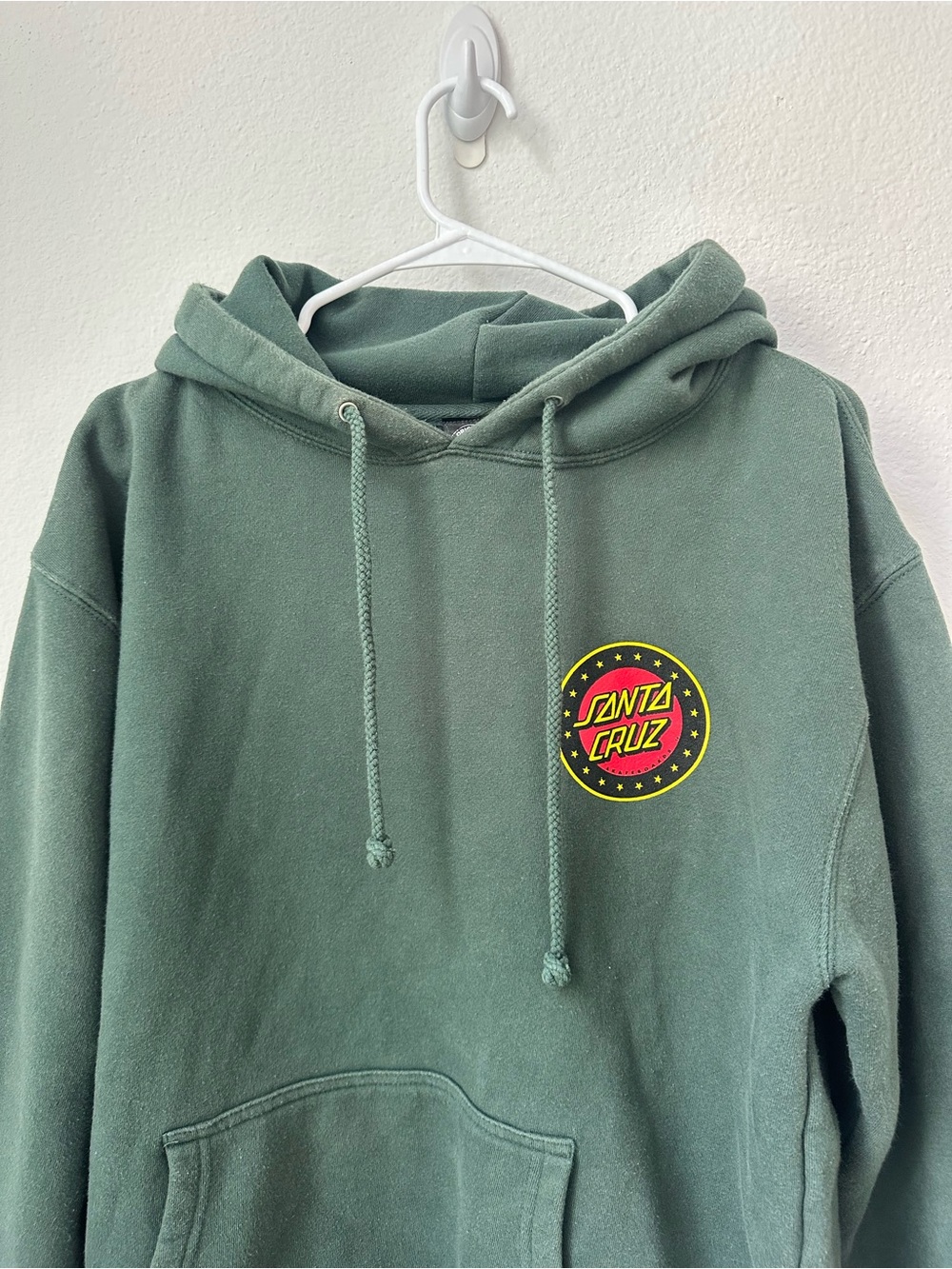 Santa Cruz Men’s Sage Green Pullover Hoodie with Logo